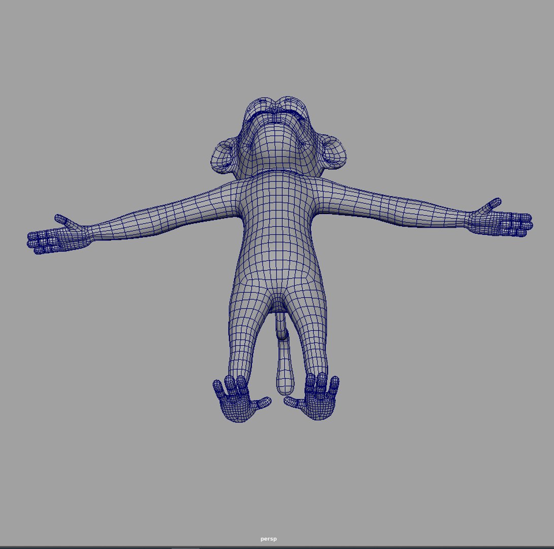 Monkey cartoon character 3D model - TurboSquid 1485592
