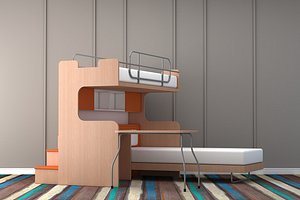 bunker bed 3D model