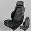 RECARO Expert Comfort Leather black Artista black and Grey Seat 3D model