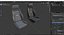 RECARO Expert Comfort Leather black Artista black and Grey Seat 3D model