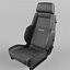 RECARO Expert Comfort Leather black Artista black and Grey Seat 3D model