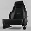 RECARO Expert Comfort Leather black Artista black and Grey Seat 3D model