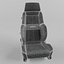 RECARO Expert Comfort Leather black Artista black and Grey Seat 3D model