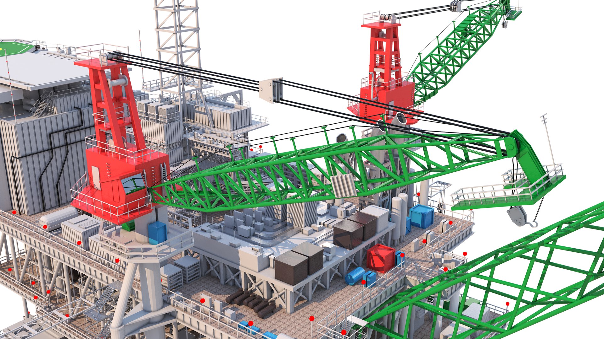 Offshore Oil Rig 3D - TurboSquid 2270825