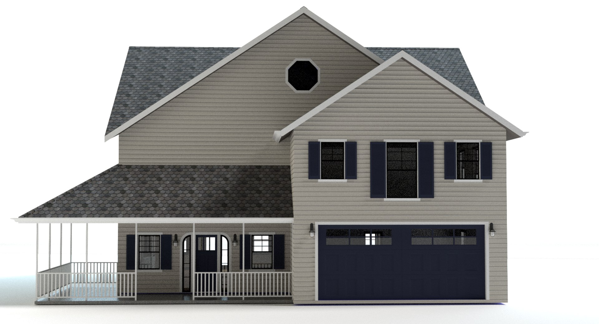 Country Farm House 3d Model