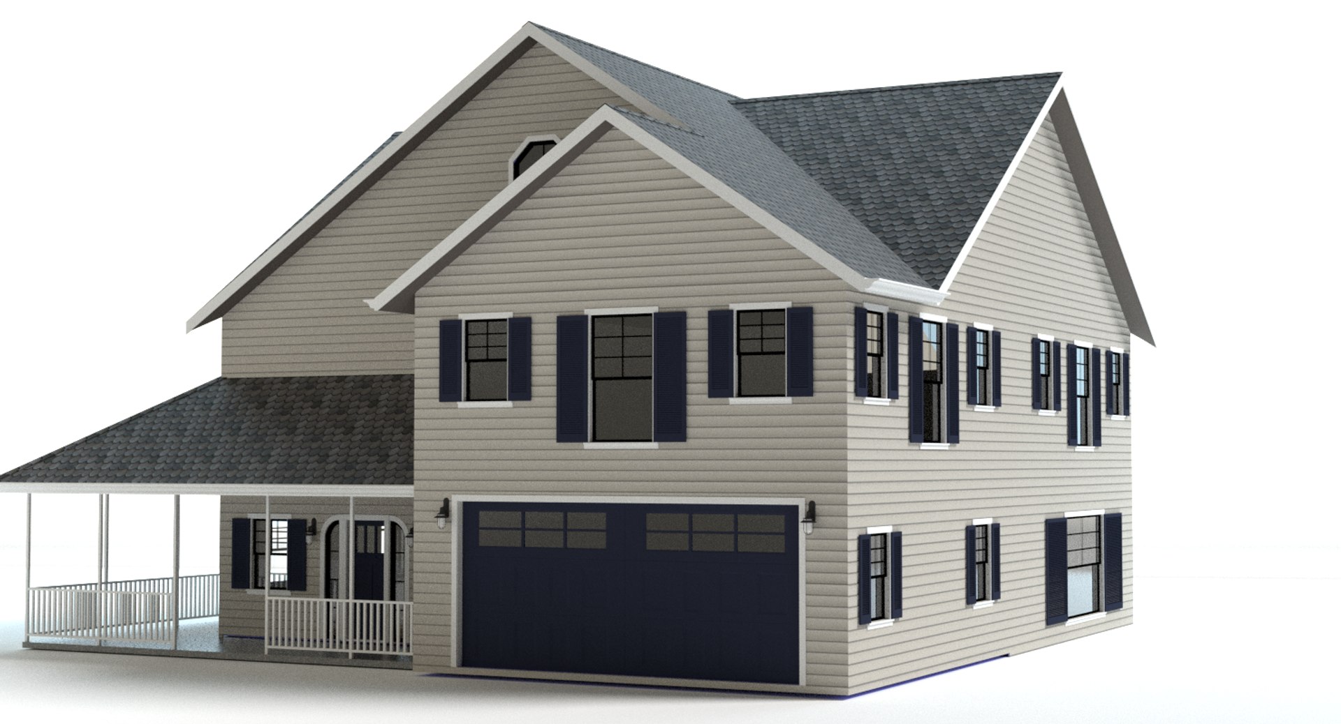 Country Farm House 3d Model