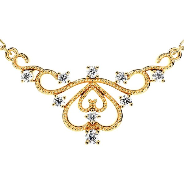 3D crown diamond necklace TurboSquid 1686464