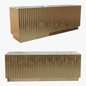 Modern Artdeco Bar Counter gold 3D model