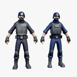 3D model Stylized Tactical Characters Pack
