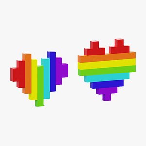Rainbow Heart Symbols model
