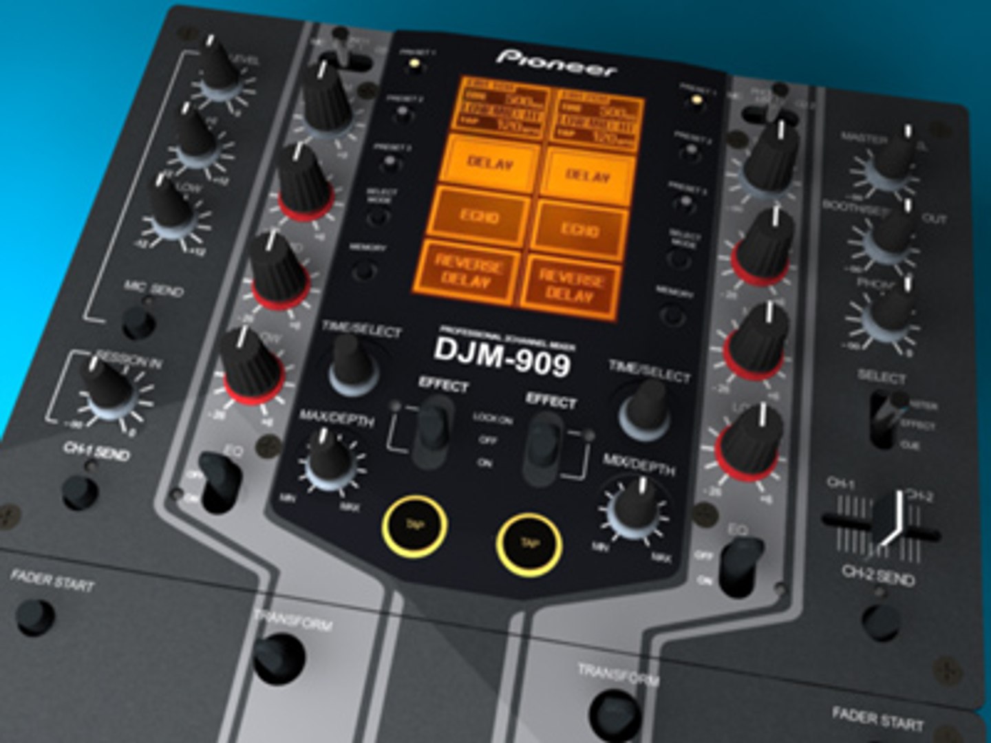 Pioneer DJM-909 カスタム ロータリー ミキサー