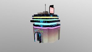 3D Cyberpunk City - Building 22 - Bar Club