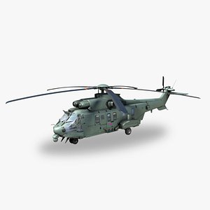 3D model Fighter helicopter