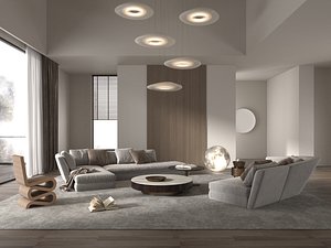 Modern Minimalist Living Room model