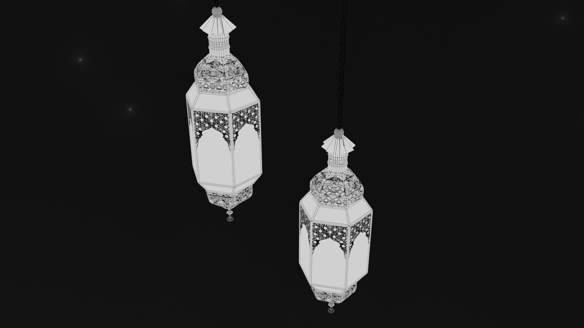 3D Blue Ramadan Fanous Lantern Islamic - TurboSquid 2369377
