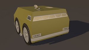 wheeled vehicle c4d free