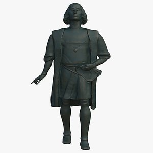 3D columbus statue model