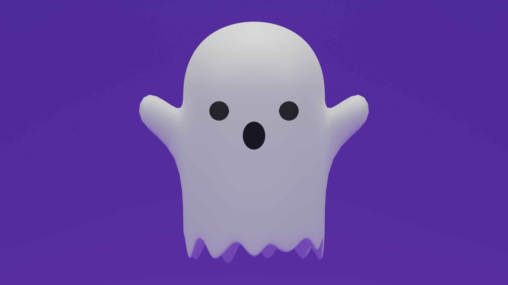 3D Cartoon Cute Ghost model - TurboSquid 1829302