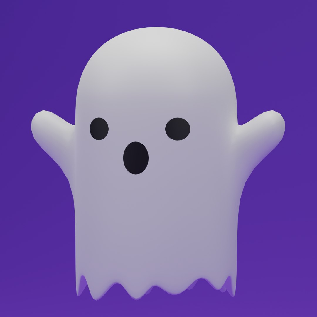 3D Cartoon Cute Ghost model - TurboSquid 1829302