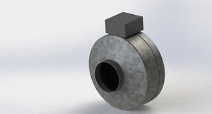 Duct Type Fan Dia 100mm  3D model