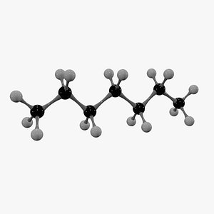 3D model Heptane Molecule