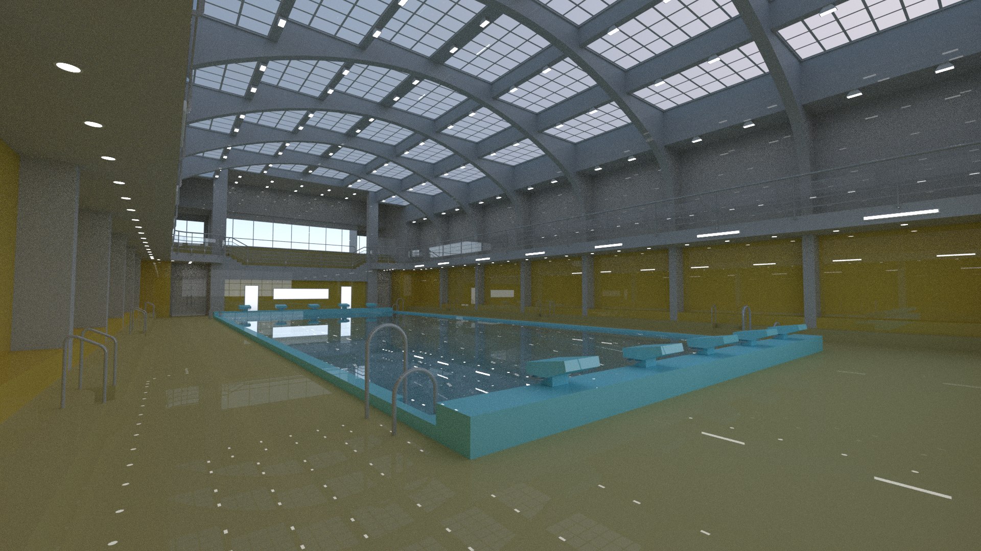 3D Swimming Pool Interior Scene - TurboSquid 1894203
