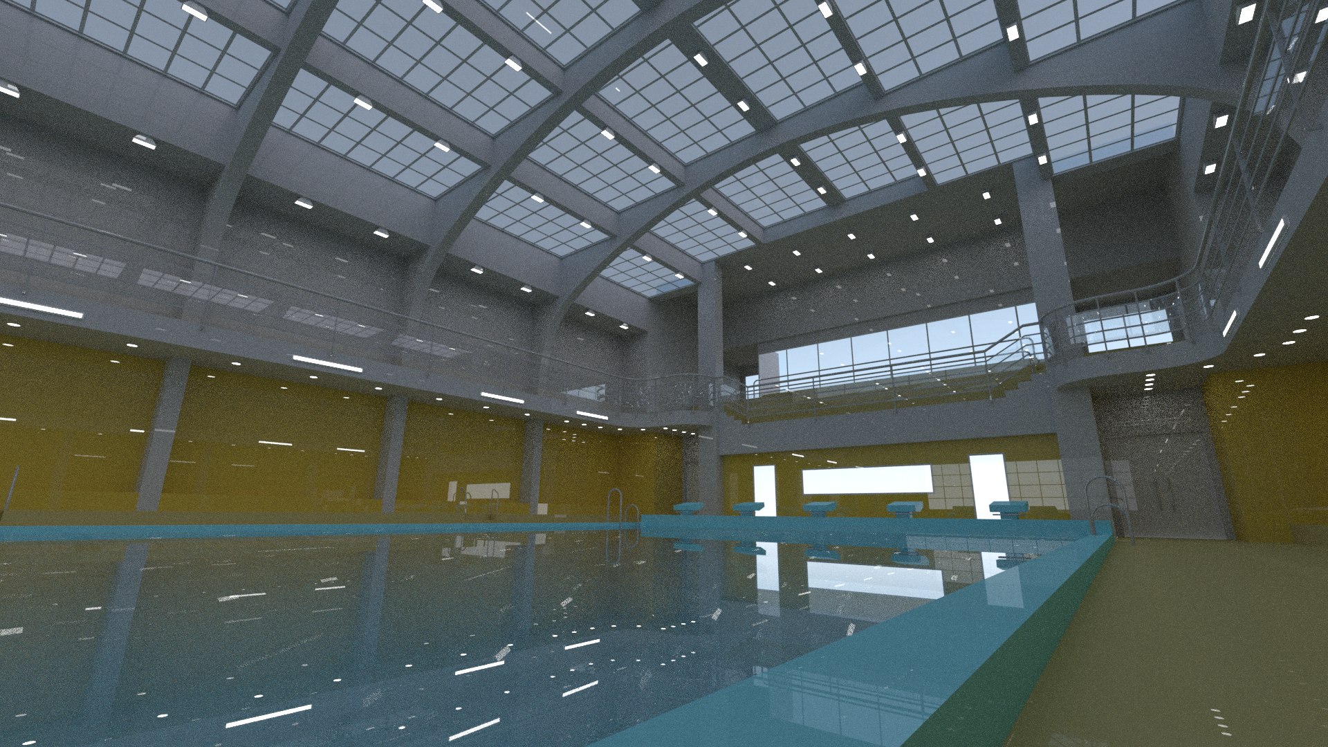 3D Swimming Pool Interior Scene - TurboSquid 1894203