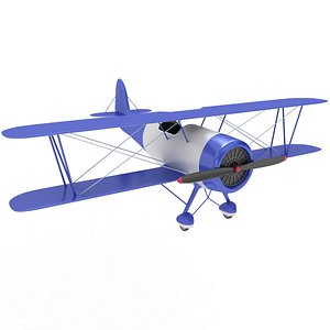 3D model biplane v2