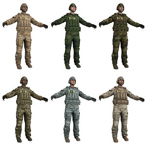 3d human military