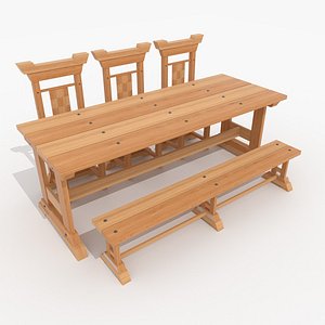 medieval dining table model