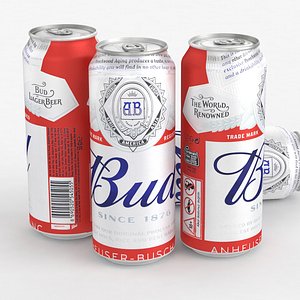Beer Can Bud Lager 500ml 2022 3D