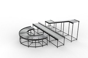 Conveyor belt 02 3D model model