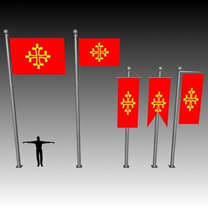 3dsmax flag banner