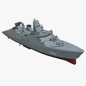 Iver Huitfeldt Class Frigate Stealth Hull Used Simplified 3D