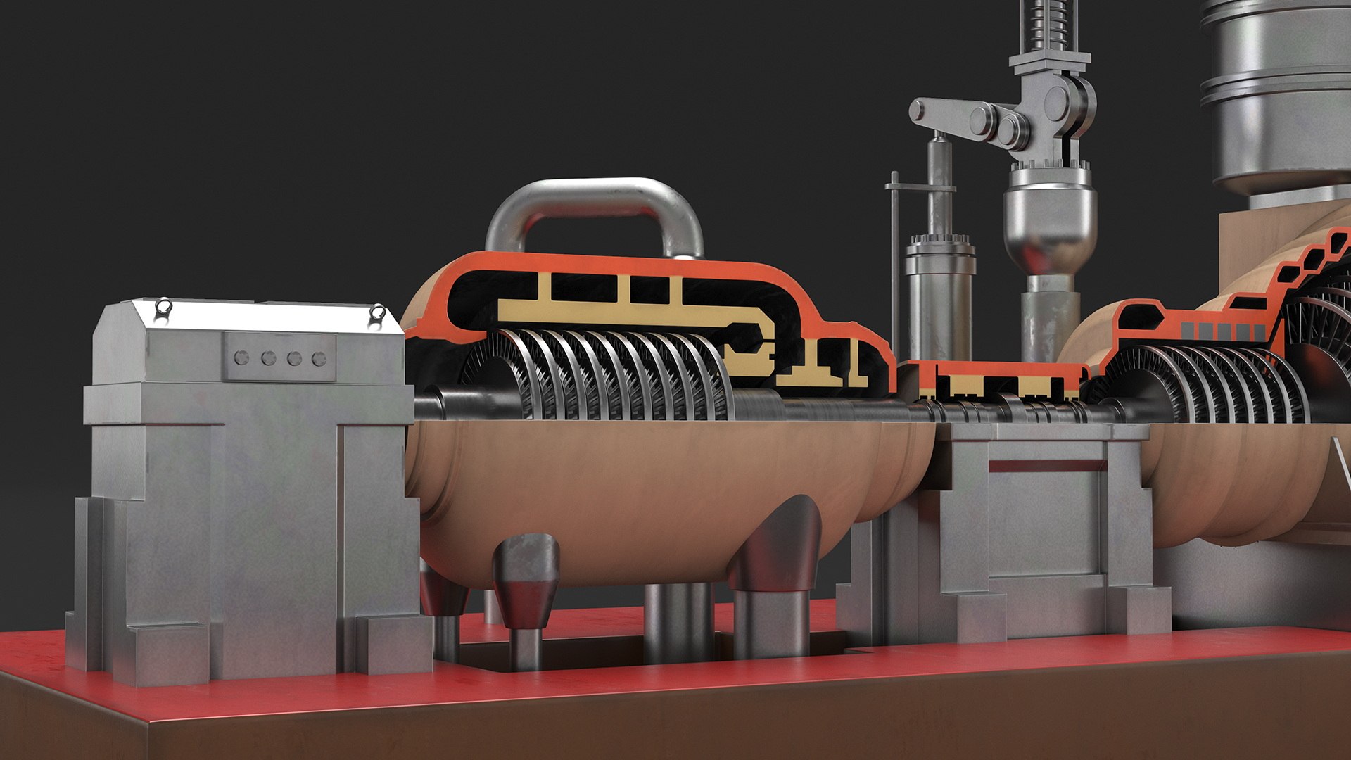 3D Steam Turbine Model - TurboSquid 2271633