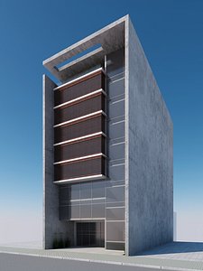 3D office building architecture exterior