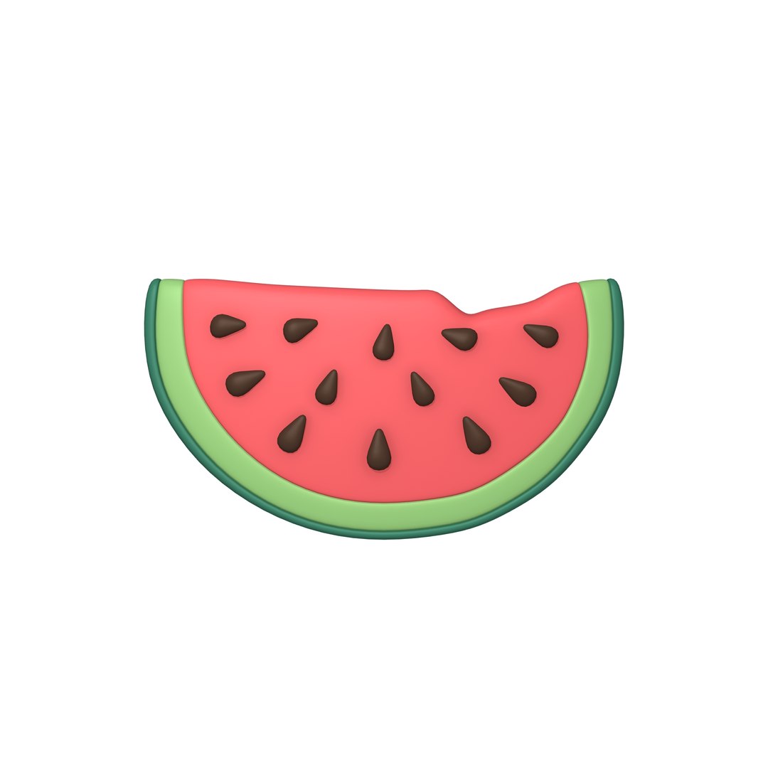 watermelon slice cartoon 3D model https://p.turbosquid.com/ts-thumb/dy/W4ySbv/T8k3F2uo/03/jpg/1596352844/1920x1080/fit_q87/cdd17f49217f06ab78eed33012d4a0efdea0bf67/03.jpg