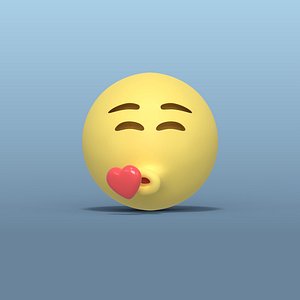 kissing smiley 3D model
