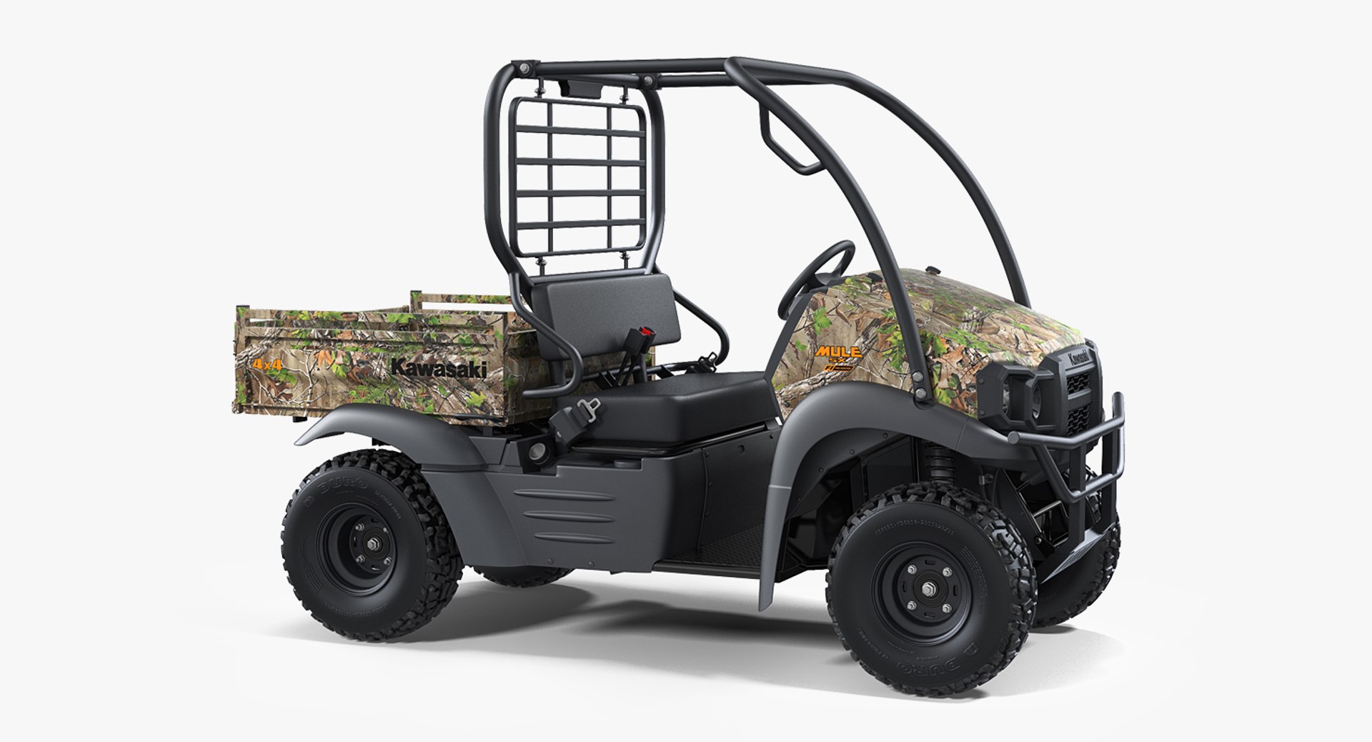 2019 Kawasaki Mule SX 4x4 Camo Clean Rigged 3D Model preview