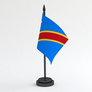 Table Flag Democratic Republic of the Congo model