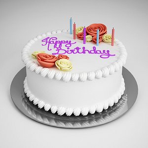 3d model birthday cake 10