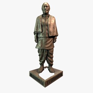 3D Statue of unity Lowpoly model