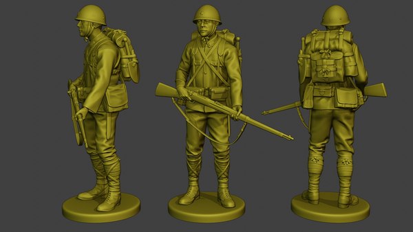 modelo 3d Soldado japonés ww2 Stand J1 - TurboSquid 1875140