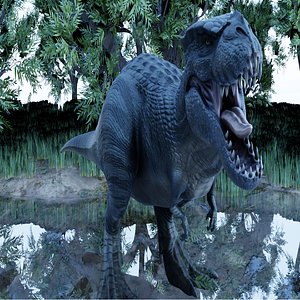 V Rex Dinosaur 3d model low poly