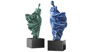 Abstract Dancer Figurine 3D