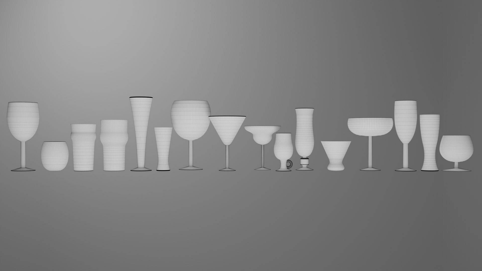 Glass Collection Part 2 Model - TurboSquid 2027029