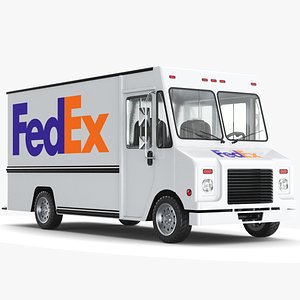 Detailed Mail Truck 3D model