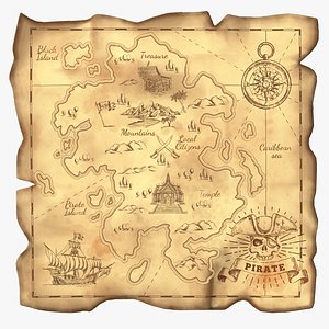 Treasure Map 3D Models for Download | TurboSquid