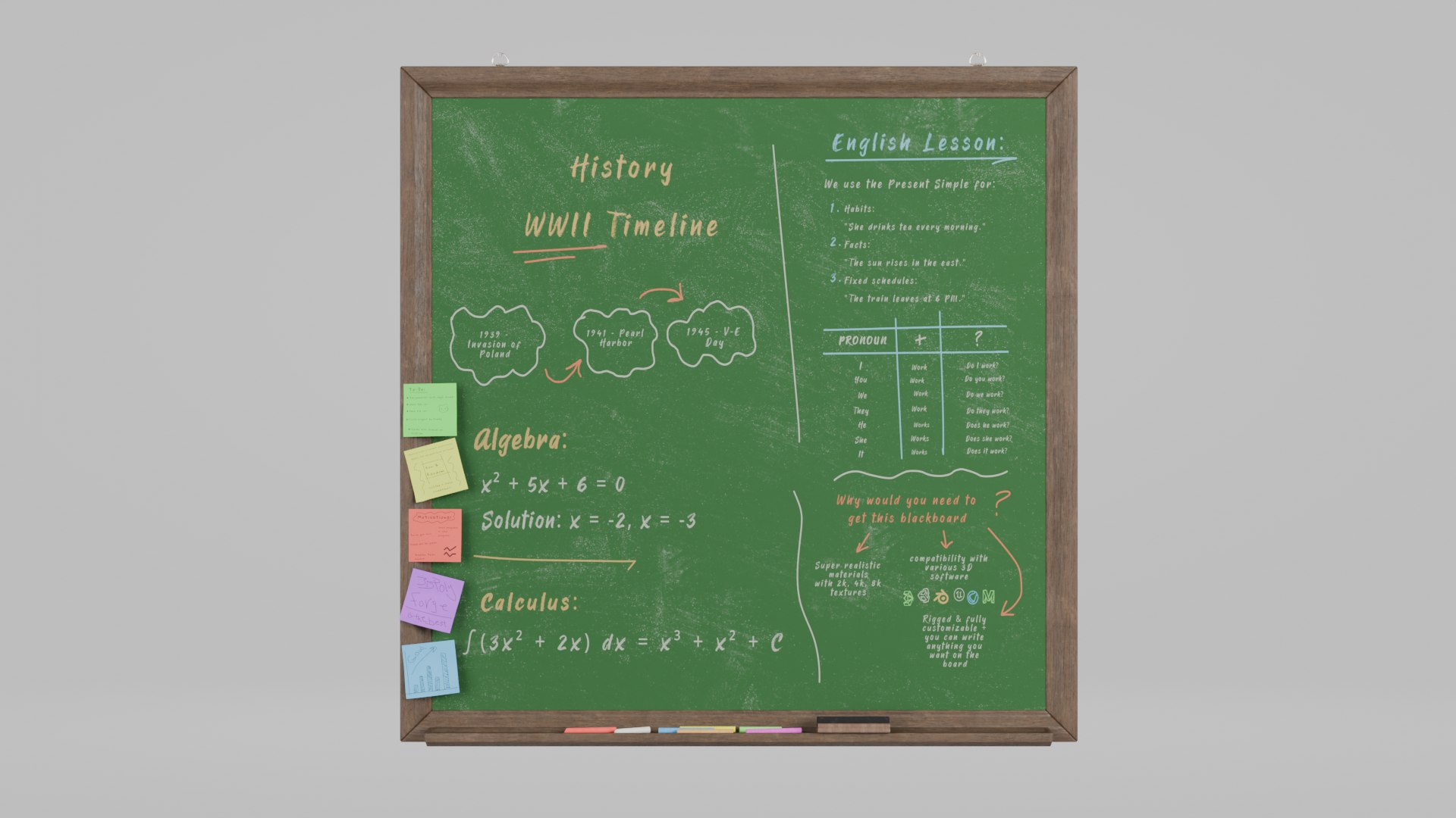 3D Customizable Wall Wooden Chalkboards - Complete Writing Board Collection model https://p.turbosquid.com/ts-thumb/dz/0evW9C/bS/r_1/png/1785621340/1920x1080/fit_q87/8fe6c0a0a72508ec0a635f5b69792263fede9ace/r_1.jpg