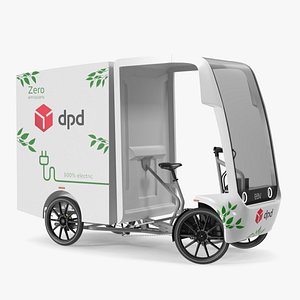 3D Cargo Bike EAV DPD Rigged model